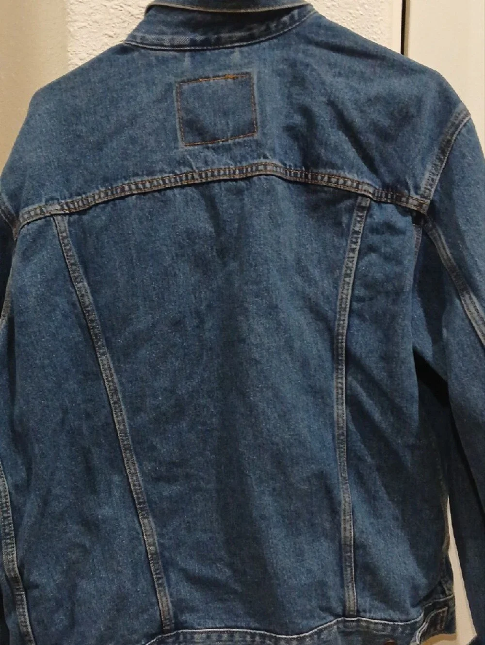 Levi's Blue Denim Trucker Jacket with Sleeve Patch